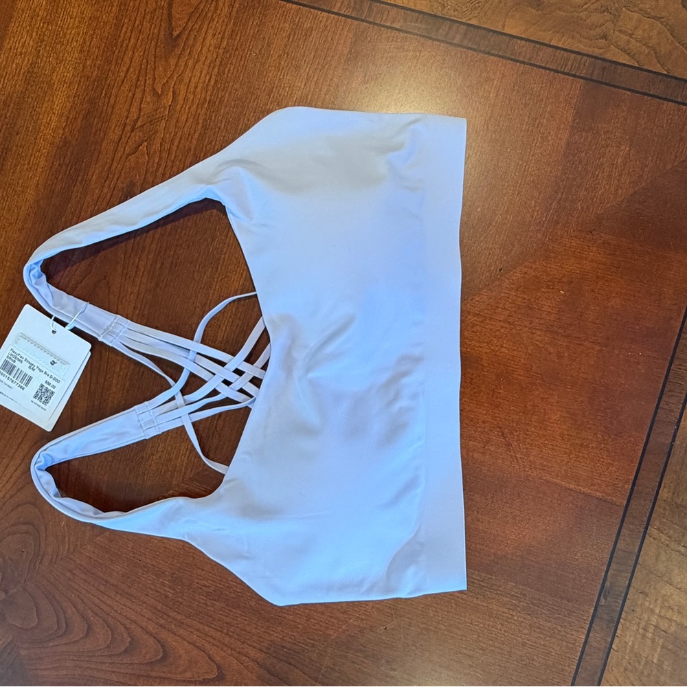 Lululemon FlexyFlex Strappy Yoga Bra Light Support D-DDD NWT Serene Blue S/M - Picture 4 of 9